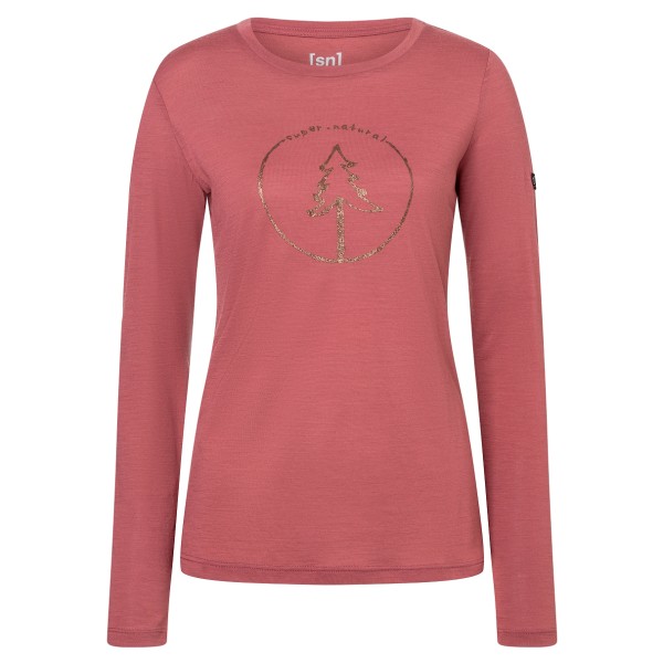 Image of super.natural - Women"s Bubble Tree L/S - Longsleeve Gr 34 - XS rosa/rot'