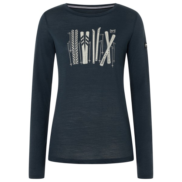 super.natural Women’s Fourski L/S Longsleeve Blauw