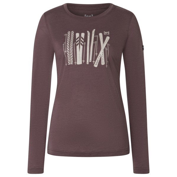 super.natural Women’s Fourski L/S Longsleeve purper Bruin
