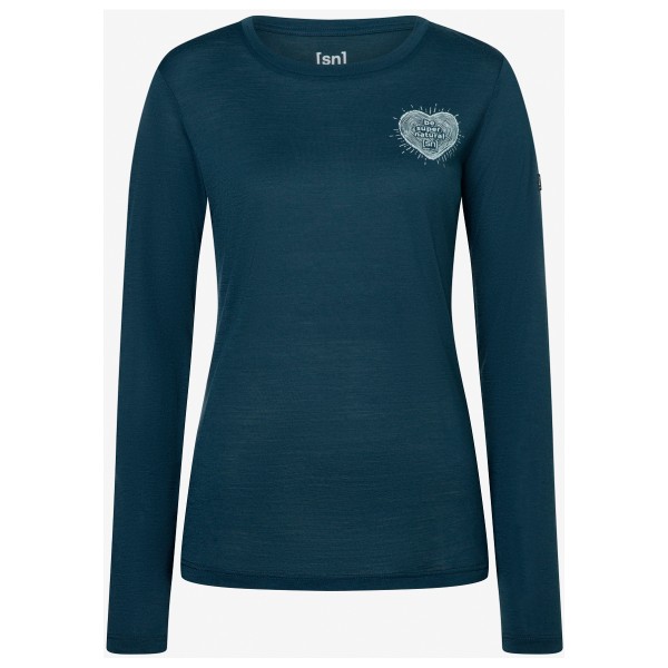 Image of super.natural - Women"s Little Heartwood L/S - Longsleeve Gr 34 - XS blau'