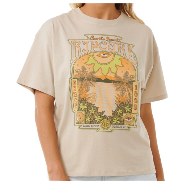 Image of Rip Curl - Women"s Slow Down Heritage Tee - T-Shirt Gr L;M;S;XL;XS;XXL beige;grau'