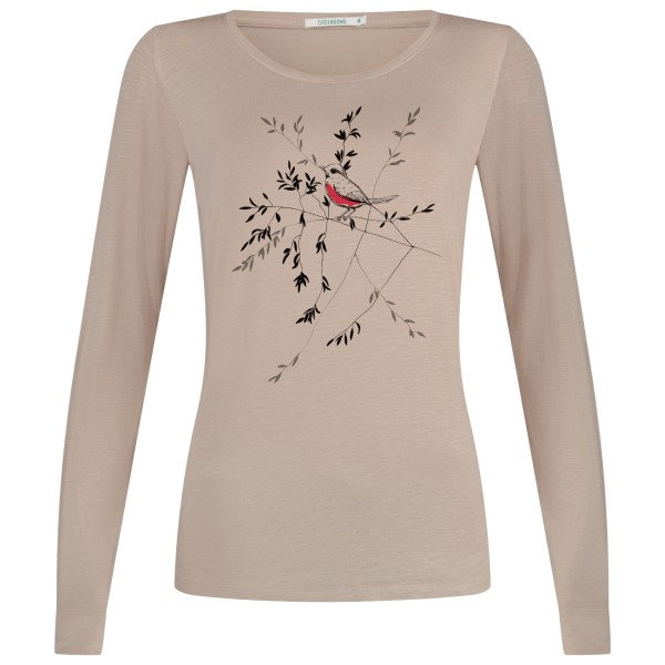 Image of GreenBomb - Women"s Animal Bird Branch Mind L/S - Longsleeve Gr XL beige'