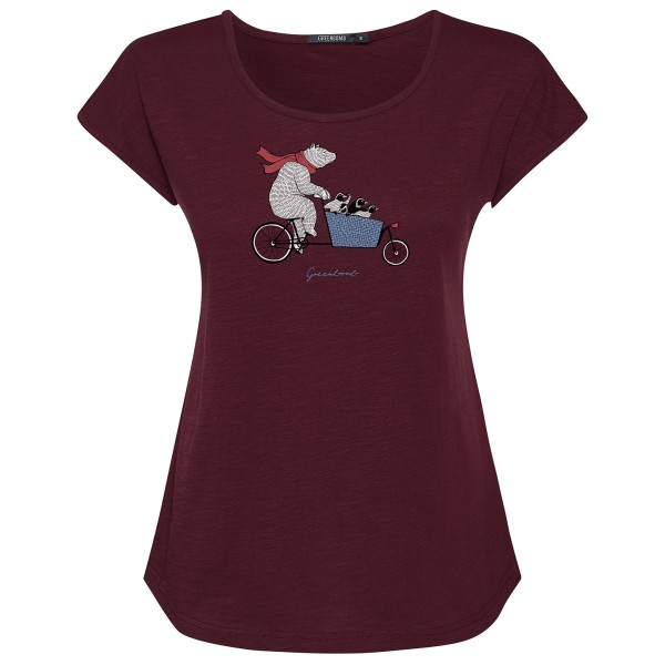 Image of GreenBomb - Women"s Bike Cargo Bear Cool T-Shirt Cotton - T-Shirt Gr L;M;S;XL;XS rot'