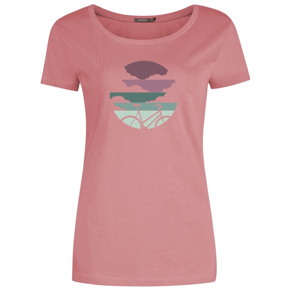 Image of GreenBomb - Women"s Bike Cloud Loves T-Shirt Cotton - T-Shirt Gr L rosa'