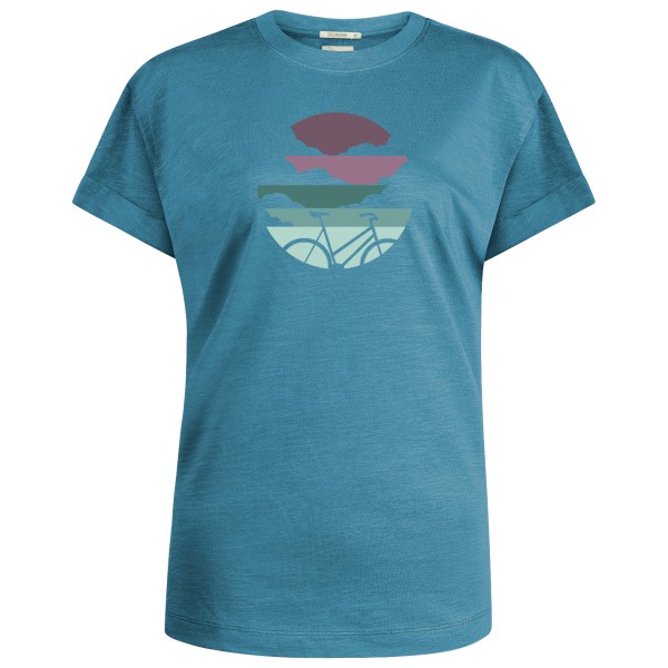 Image of GreenBomb - Women"s Bike Cloud Stop T-Shirt Cotton - T-Shirt Gr L blau'