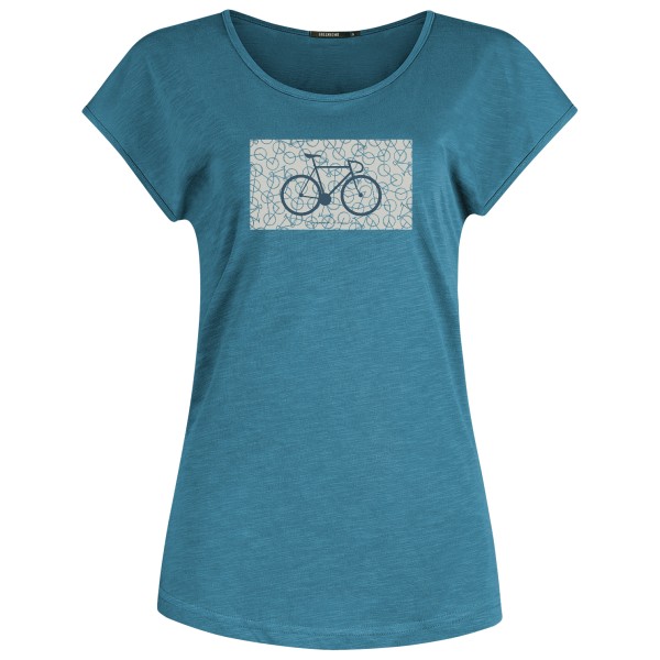 Image of GreenBomb - Women"s Bike Pattern Cool T-Shirt Cotton - T-Shirt Gr L;M;S;XS blau/türkis;schwarz'