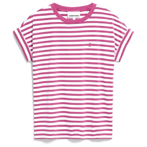 Image of ARMEDANGELS - Women"s Idaara Stripes - T-Shirt Gr M rosa'