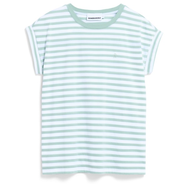 T-Shirt ARMEDANGELS Idaara Stripes Damen (Gr XXL |grau/weiß)