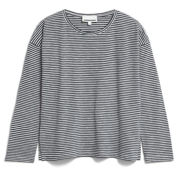 Image of ARMEDANGELS - Women"s Xianaa Lovely Stripes - Longsleeve Gr L grau'