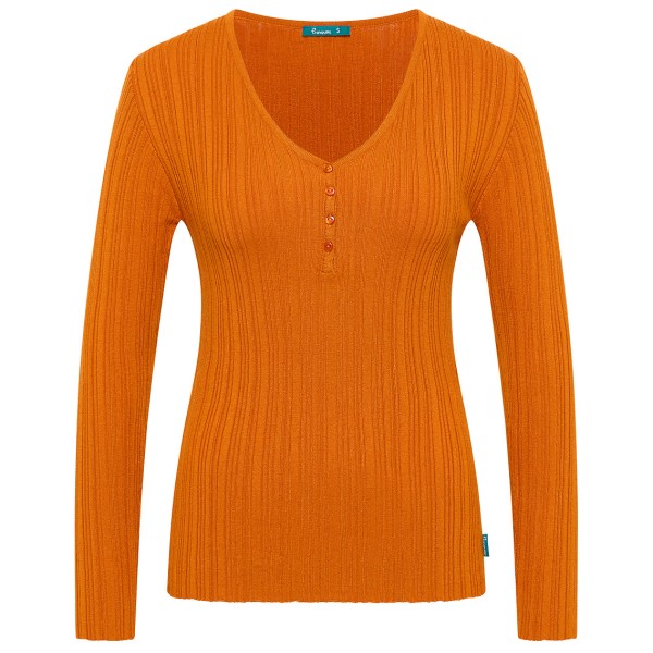 Image of Tranquillo - Women"s Seidiges Ecovero-Shirt V-Neck - Longsleeve Gr L orange'