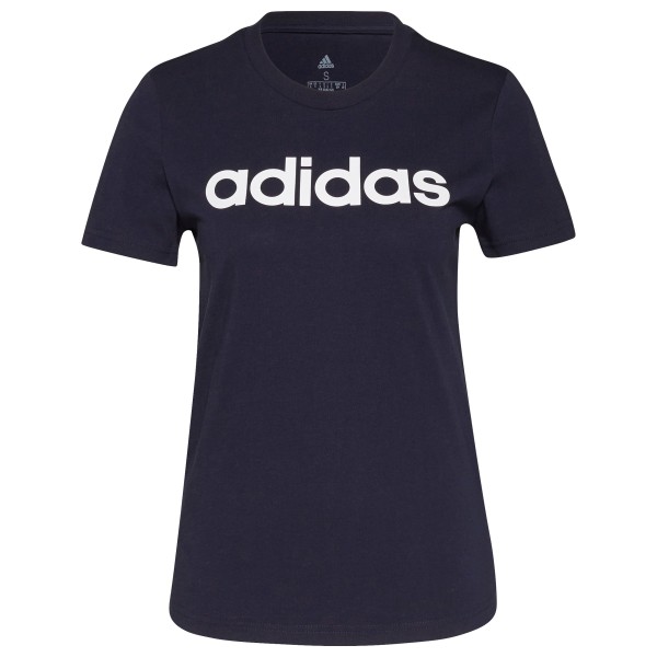 Image of adidas - Women"s Linear Slim Logo Tee - T-Shirt Gr XS blau'