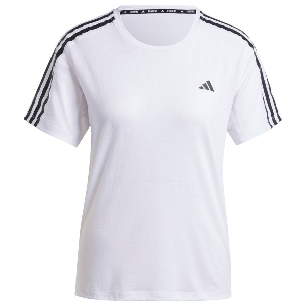 Image of adidas - Women"s Own The Run 3-Stripes Tee - Laufshirt Gr L weiß'