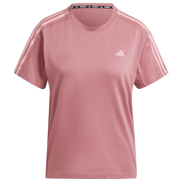 Image of adidas - Women"s Own The Run 3-Stripes Tee - Laufshirt Gr L;M;S;XL;XS rosa;weiß'