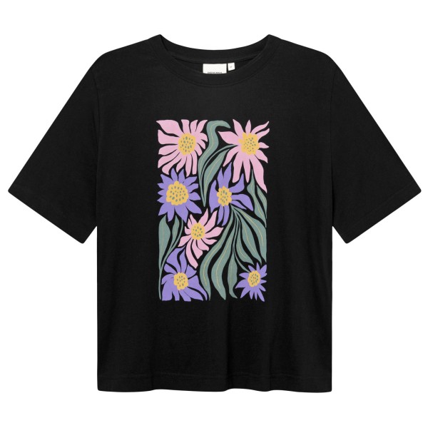 Image of DEDICATED - Women"s T-Shirt Vadstena Daisey Block - T-Shirt Gr L;M;S;XL;XS beige/weiß;schwarz'