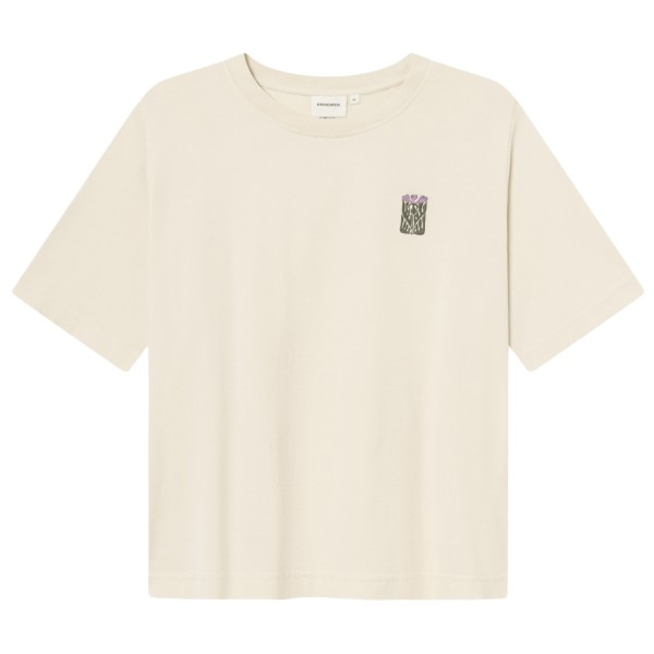Image of DEDICATED - Women"s T-Shirt Vadstena Thistle EMB - T-Shirt Gr L;M;XL;XS schwarz;weiß'