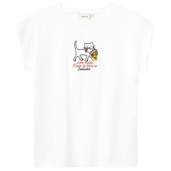 Image of DEDICATED - Women"s T-Shirt Visby Pizza Love - T-Shirt Gr L weiß'