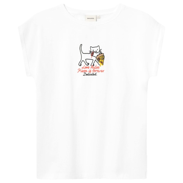 Image of DEDICATED - Women"s T-Shirt Visby Pizza Love - T-Shirt Gr L;M;S;XL;XS weiß'