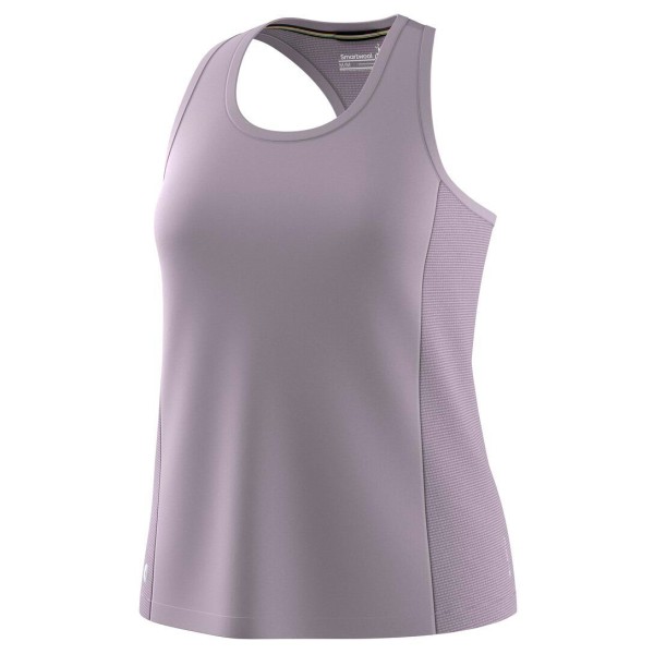 Smartwool Active Mesh Racerback Tank Tank Top Damen Workout (Gr L |grau/rosa)