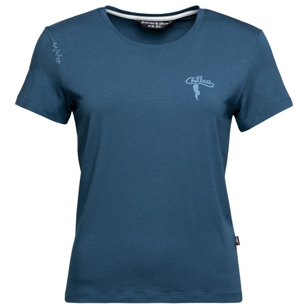 Chillaz – Women’s Iseo Mountain Logo T-Shirt – T-shirt maat 34, Blauw