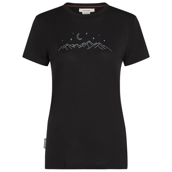 Icebreaker - Women's Merino150 TechLite S/S Sparkling Stars - Merinoshirt Gr XL schwarz