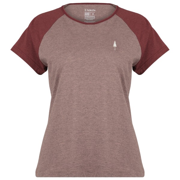 NIKIN TreeShirt Raglan Colorblock Coffee Funktionsshirt Damen (Gr L |braun)