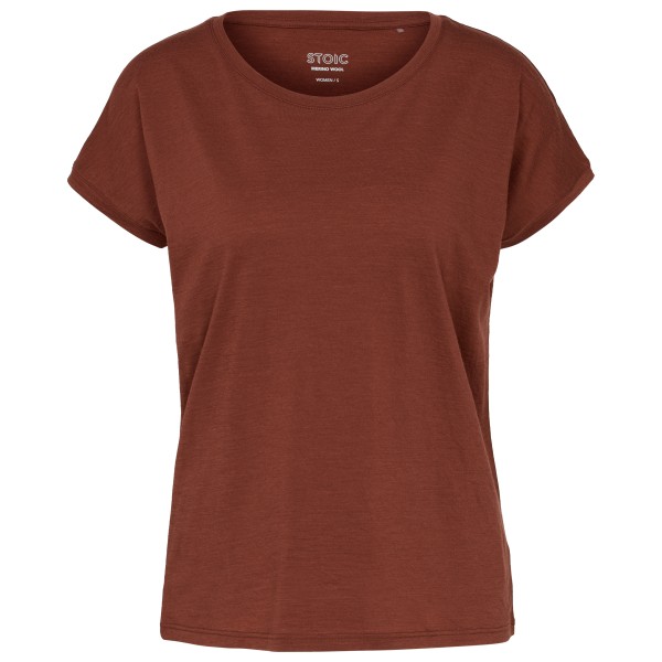 Stoic Women’s Merino155 LaholmSt. Loose Shirt Merinoshirt Rood