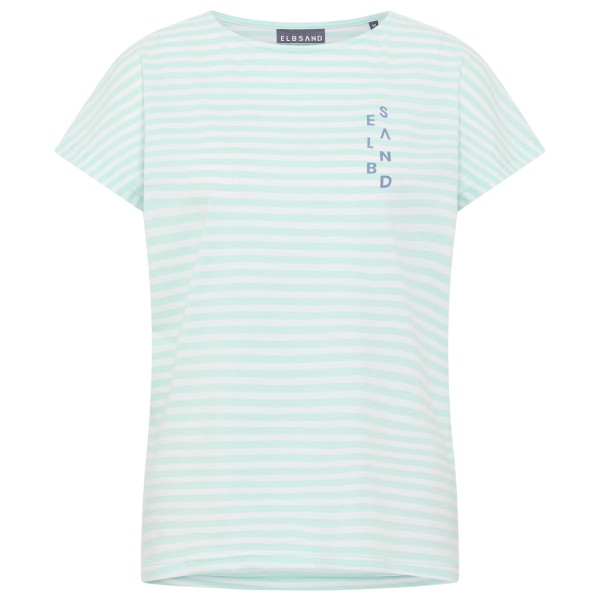 ELBSAND Selma T-Shirt Damen Alltag (Gr L |grau/weiß)