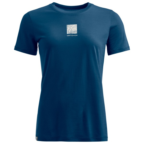 Ortovox 120 Cool Tec Abstract T-Shirt Merinoshirt Damen (Gr M |blau)