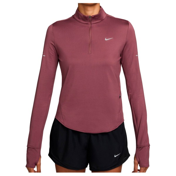 Nike Women’s Swift Dri-Fit UV 1/2-Zip Running Top Hardloopshirt Rood