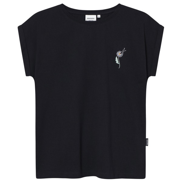 DEDICATED T-Shirt Visby Dandelion Emb T-Shirt Damen (Gr S |schwarz)