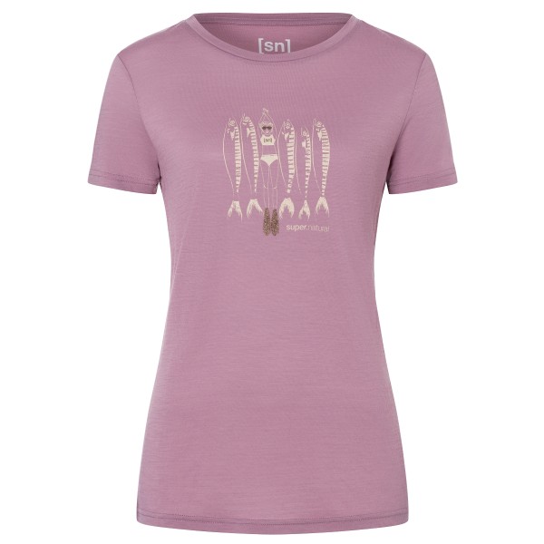 super.natural Women’s Sardine Tee Merinoshirt Orchid / Copper