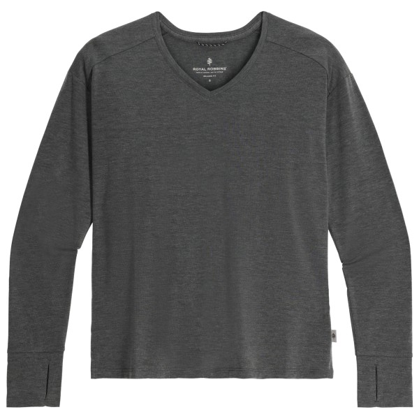 Royal Robbins - Women's Madera V Neck - Longsleeve Gr L grau