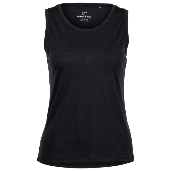Heber Peak MerinoCool165 EvergreenHe Tank Merinoshirt Damen (Gr M |schwarz)