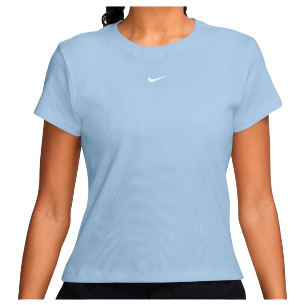 Nike - Women's Sportswear Tight Ribbed S/S T-Shirt - Funktionsshirt Gr M blau