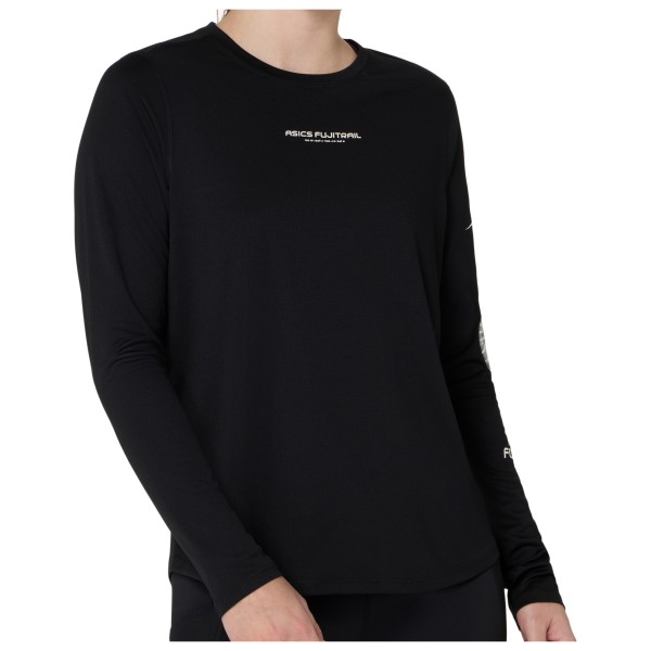 Asics Women’s Fujitrail Logo L/S Top Hardloopshirt Zwart