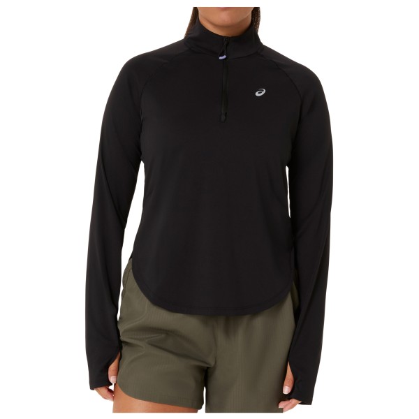 Laufshirt Asics Nagino Run 1/4 Zip L/S Top Damen (Gr XS |schwarz)