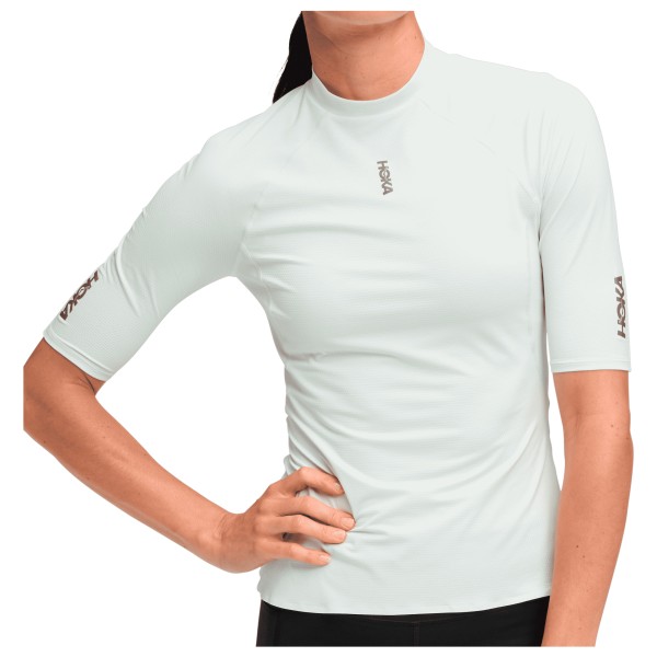 HOKA – Women’s Skybreeze Short Sleeve – Hardloopshirt maat XS, Wit