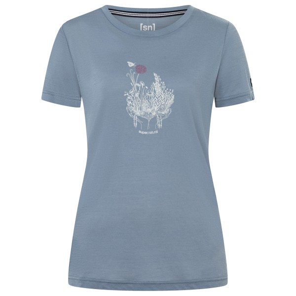 super.natural - Women's Flowerhands Tee - Merinovillapaita