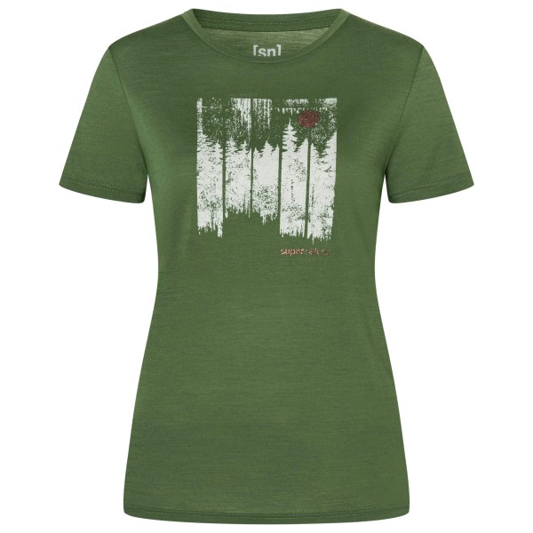 super.natural Wonder Wald Tee Merinoshirt Women (Gr S |chive / copper)