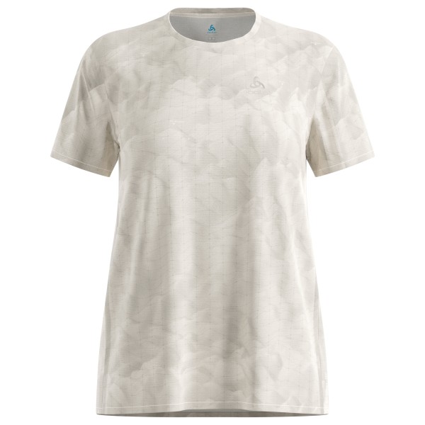 Odlo Zeroweight Chill-Tec Print Crew Neck S/S Laufshirt Damen (Gr M |grau)