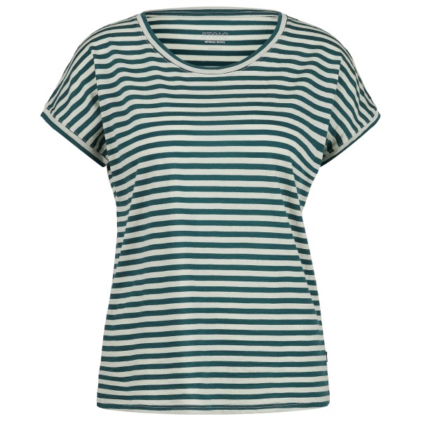 Stoic Merino155 LaholmSt. Loose Shirt Striped Merinoshirt Women (Gr XL |grau)