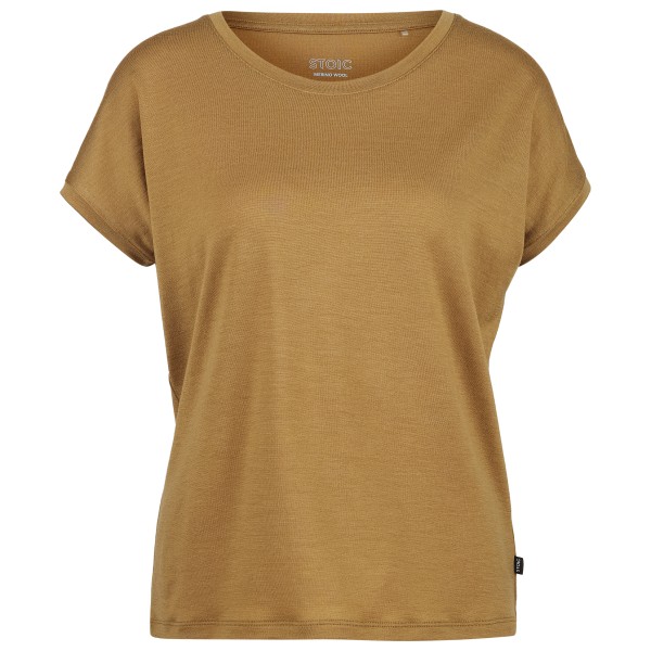 Merinoshirt Stoic MerinoPure180 HaldenSt. T-Shirt Damen (Gr XS |beige/braun)