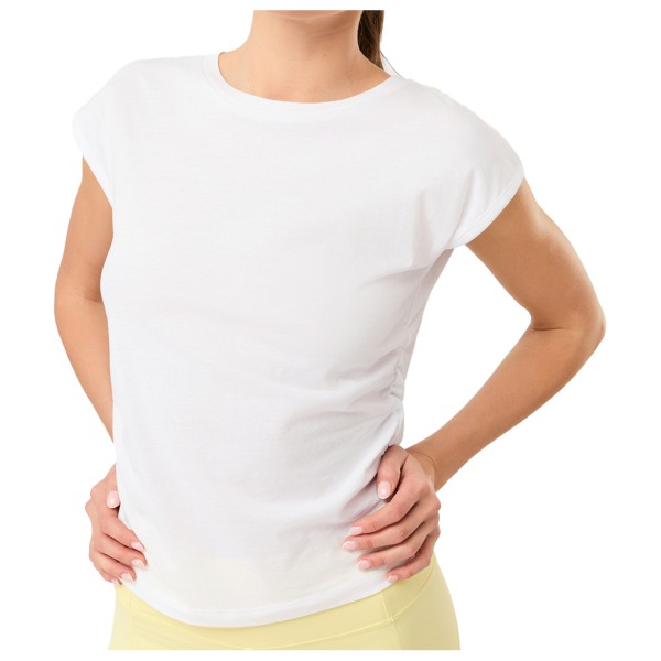 Mandala Side Ruffled Top T-Shirt Women (Gr M |weiß)