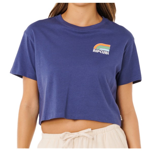 T-Shirt Rip Curl Surf Side Cropped Tee Damen (Gr S |blau)