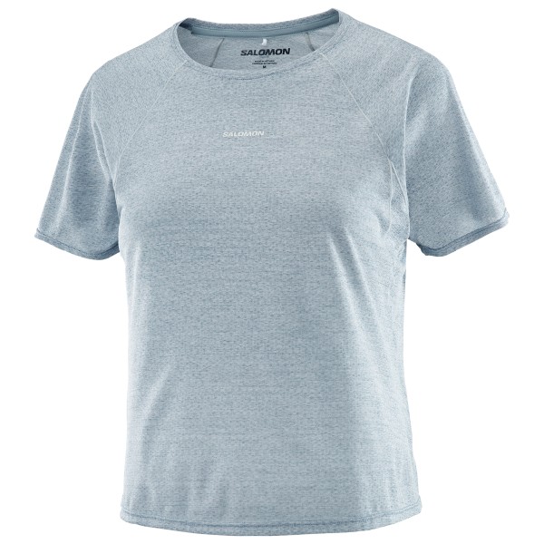 Laufshirt Salomon SHKout Air Cropp S/S Tee Damen (Gr M |grau)