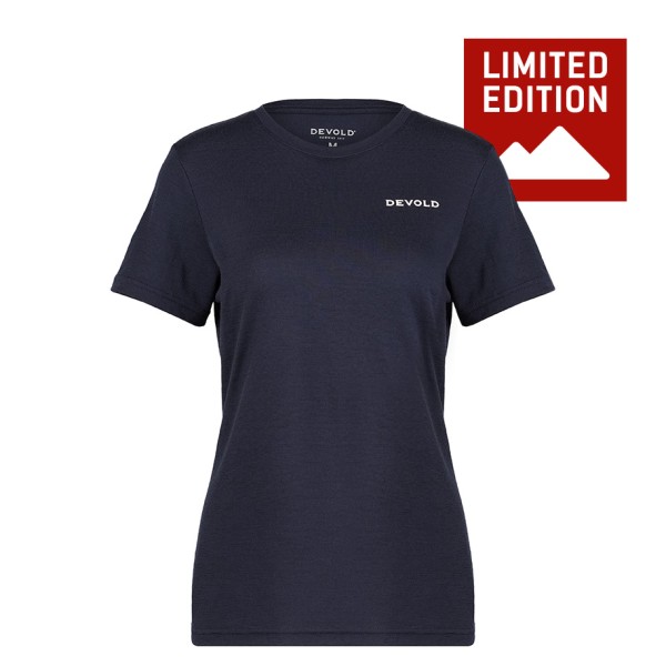 Devold Logo Tee Exclusive Merinoshirt Damen (Gr XS |blau)