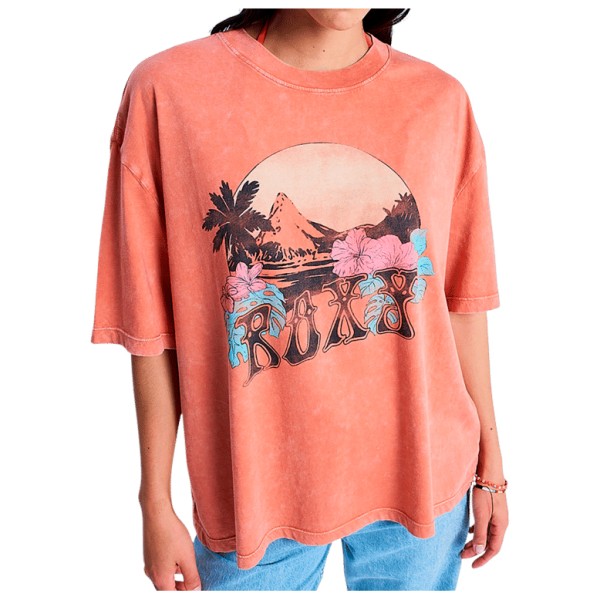 T-Shirt Roxy Talloversize Washed Damen (Gr L |rot)
