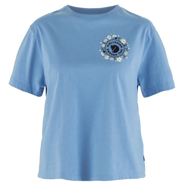 Fjällräven Fjällblomster Logo T-Shirt T-Shirt Damen Alltag (Gr L |blau)