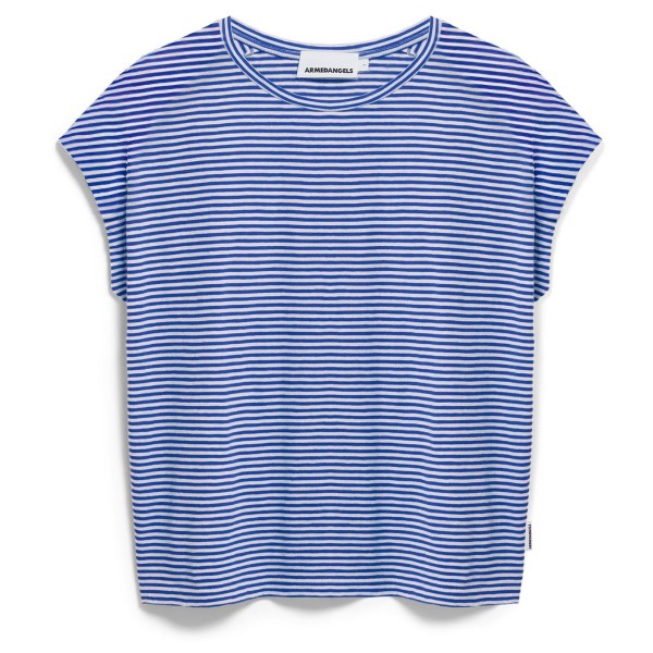 ARMEDANGELS Slub Jersey Stripe T-Shirt Women (Gr S |blau/lila)