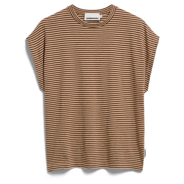 ARMEDANGELS – Women’s Slub Jersey Stripe – T-shirt maat S, Bruin